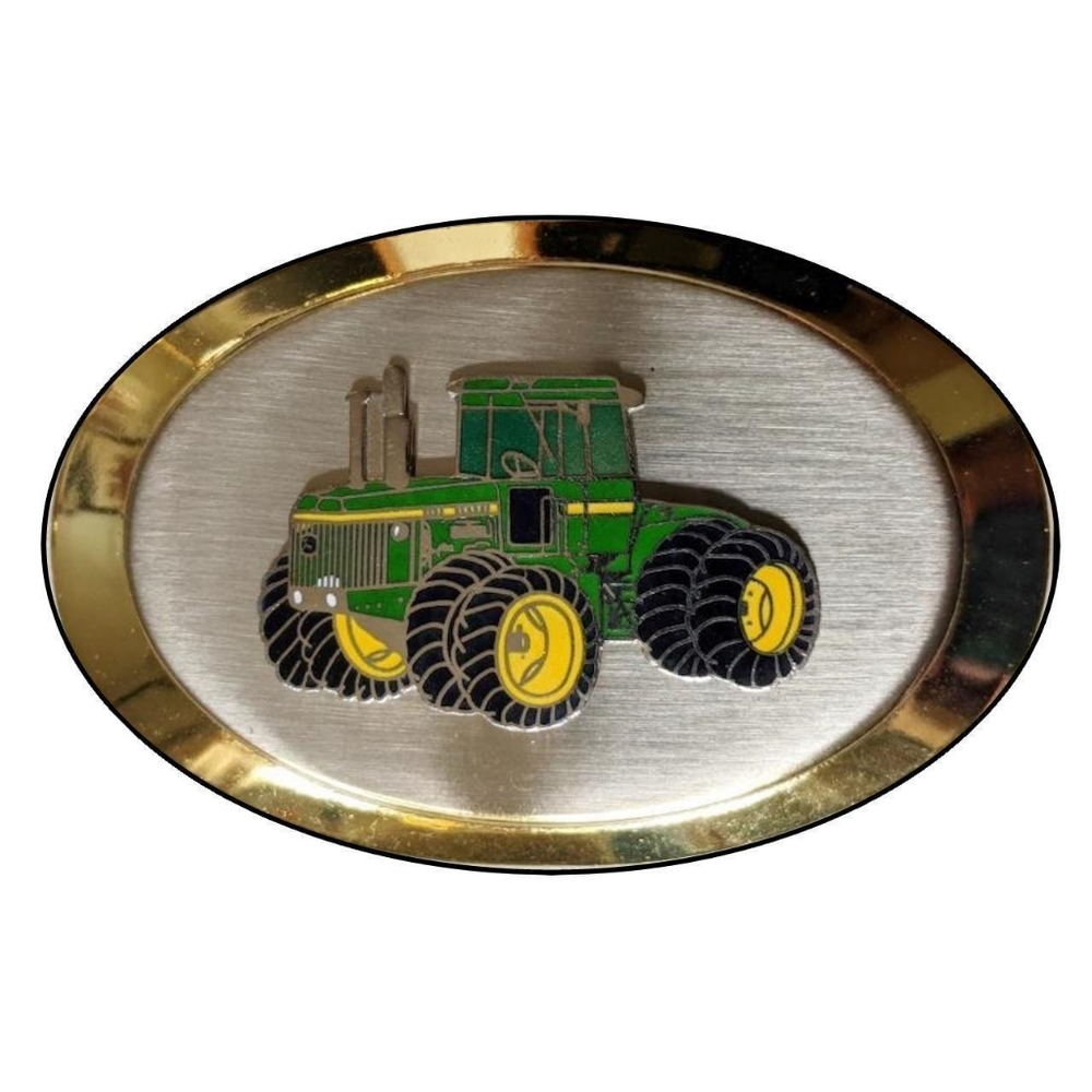 Vintage 1980s super shiny John Deere Belt Buckle